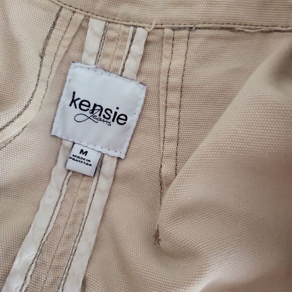 Kensie Tan Cotton Canvas Utility Jacket M - Picture 11 of 13